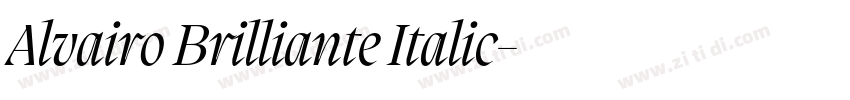 Alvairo Brilliante Italic字体转换